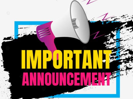 “SPECIAL ANNOUNCEMENT”